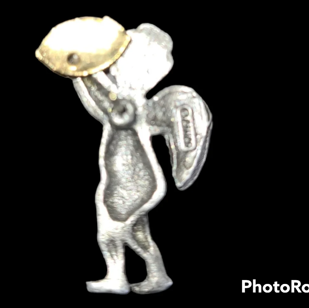 Vintage angel football pin Broach